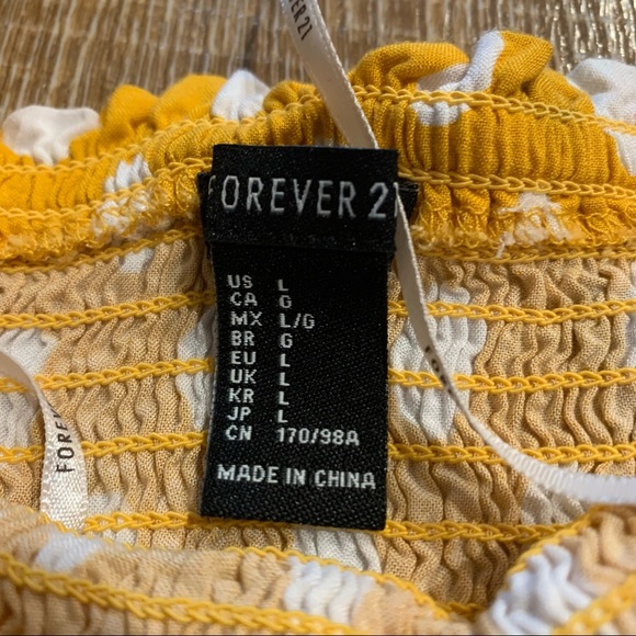 FOREVER 21 Bow Strap Shirred Top Crop - Picture 4 of 4